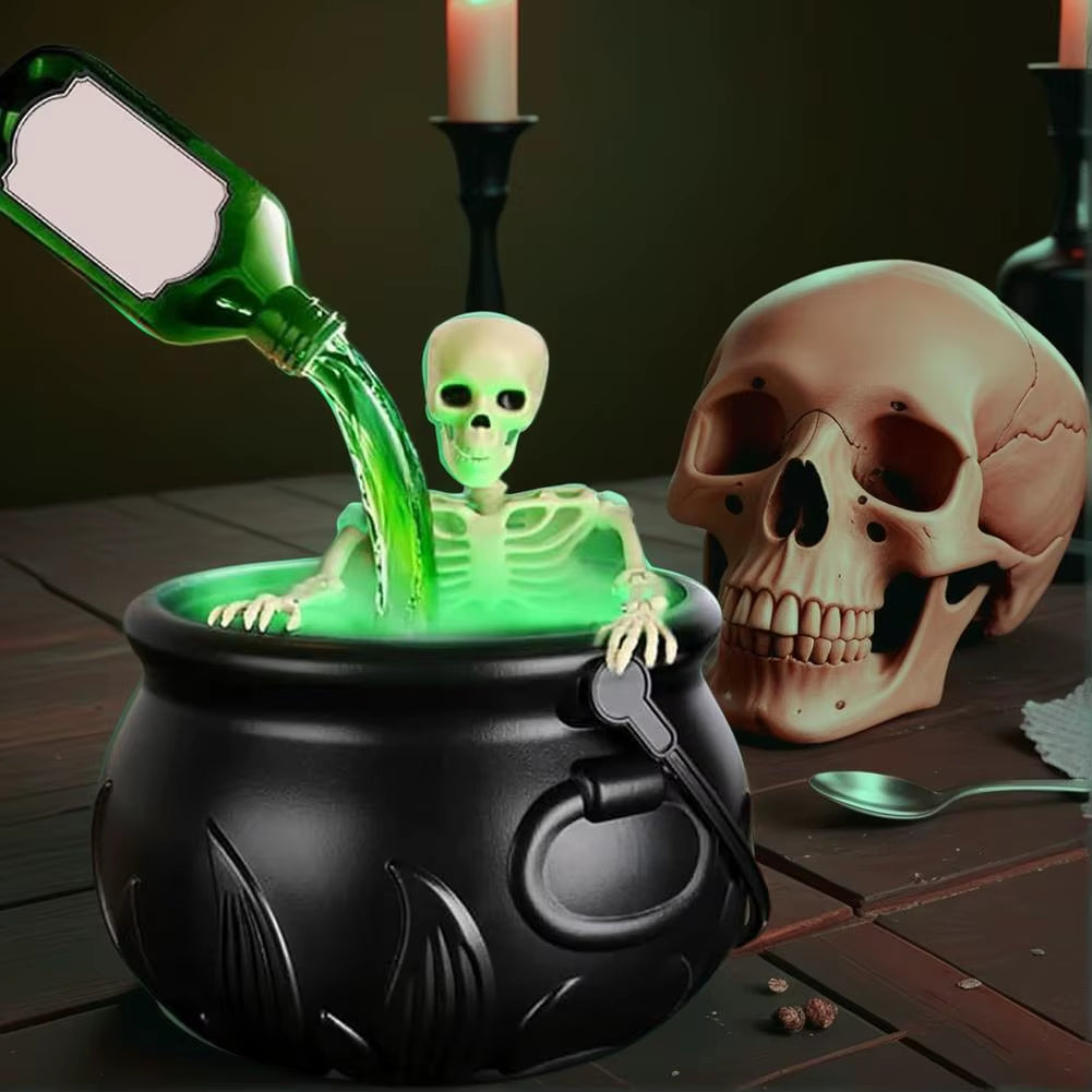 Magic Floating Potion Bottle Set with Skeleton for Halloween Spooky Party Supplies for Witchcraft Theme Decor